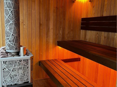 Сауна в каркасной бане