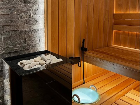 Сауна в цокольном этаже - Фото проекта