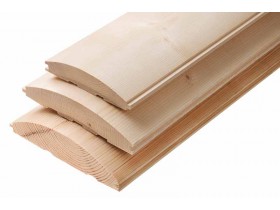 Блок хаус сосна/ель 36x176 мм, сорт AB