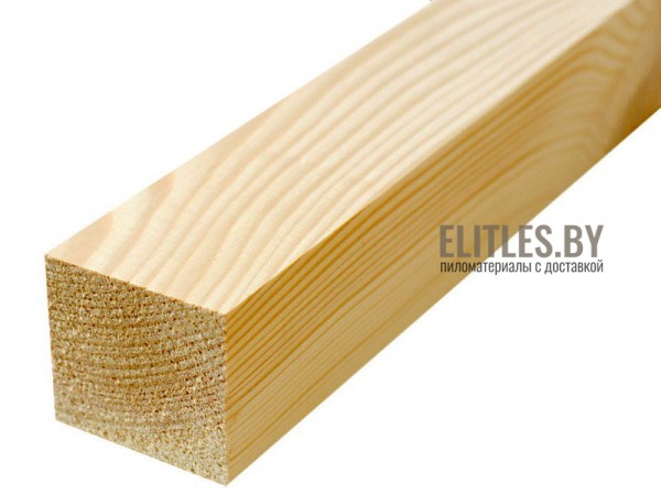 Брус сухой строганный сосна/ель 50x70 мм, сорт 1
