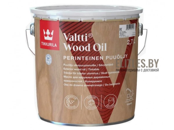 Tikkurila Valtti Wood Oil - масло для террас, лестниц, садовой мебели, 2.7 л