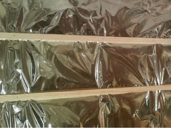 Фольга для бани алюминиевая, 50 мкр, 18 м2, шириной 1,2 м